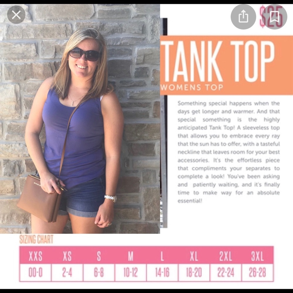 NWT Lularoe Tank top - Picture 2 of 6